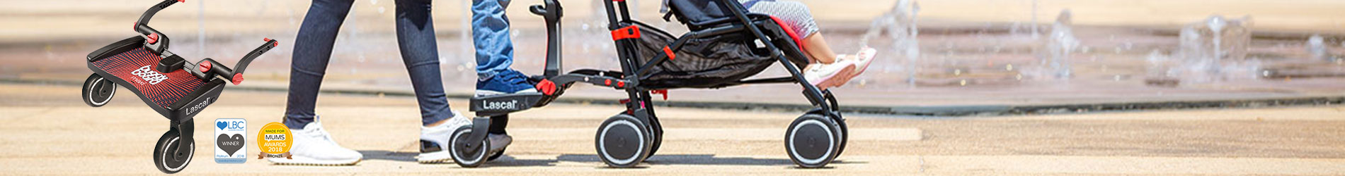 Buggyboard Maxi-Patinete para sillas de paseo-cochecitos de LASCAL
